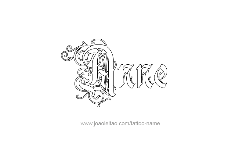 Tattoo Design  Name Anne   