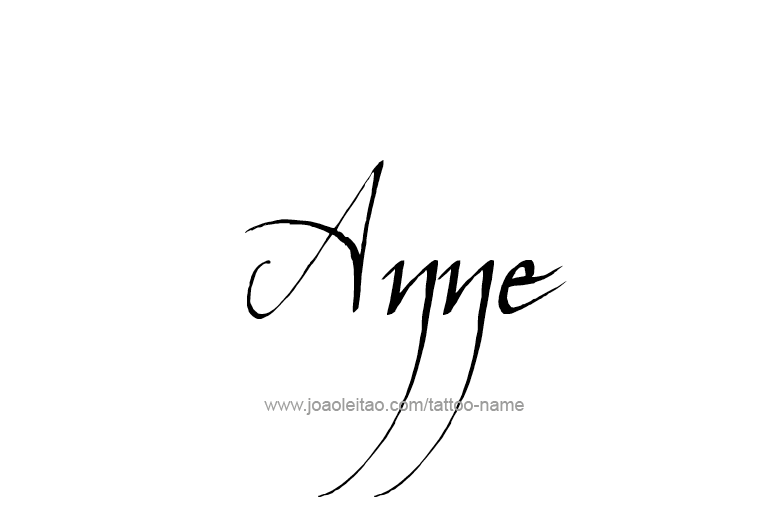 Tattoo Design  Name Anne   