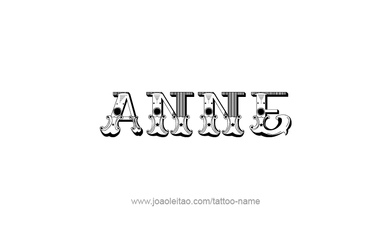 Tattoo Design  Name Anne   