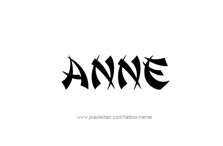 Tattoo Design  Name Anne