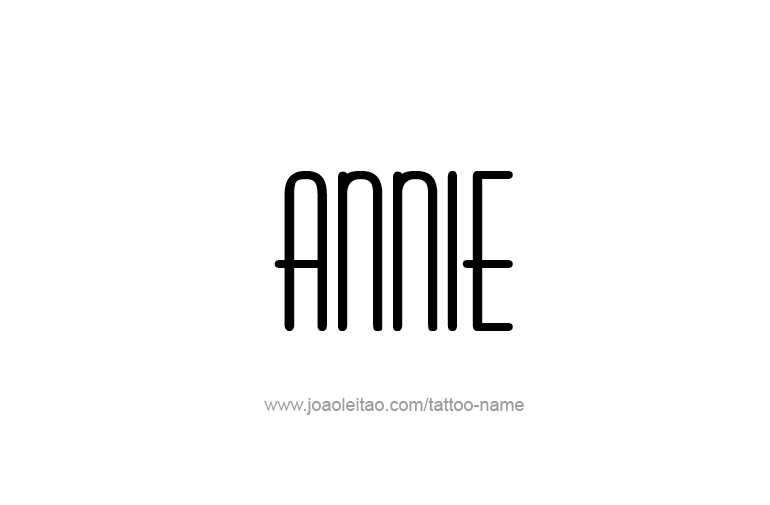 Tattoo Design  Name Annie   