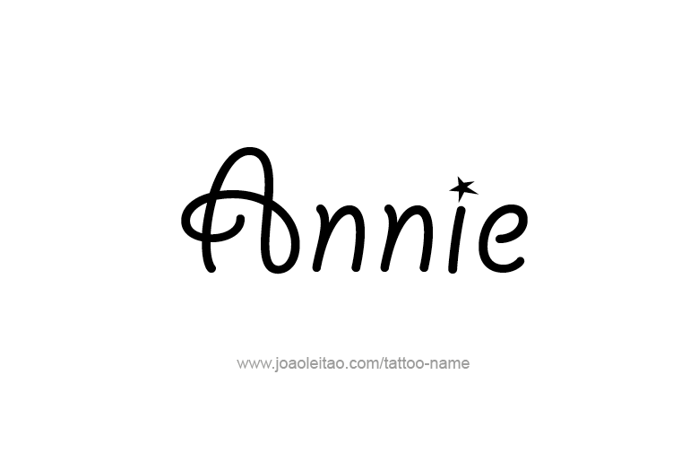 Tattoo Design  Name Annie   