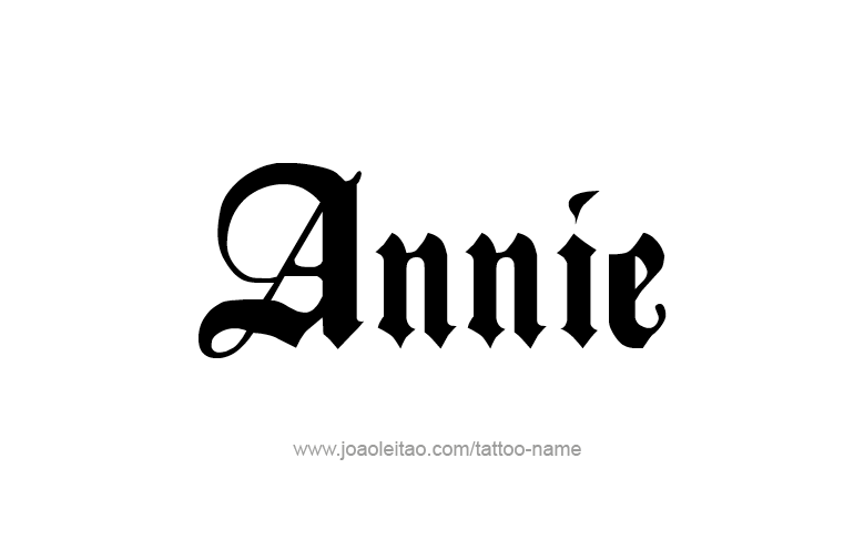 Tattoo Design  Name Annie   