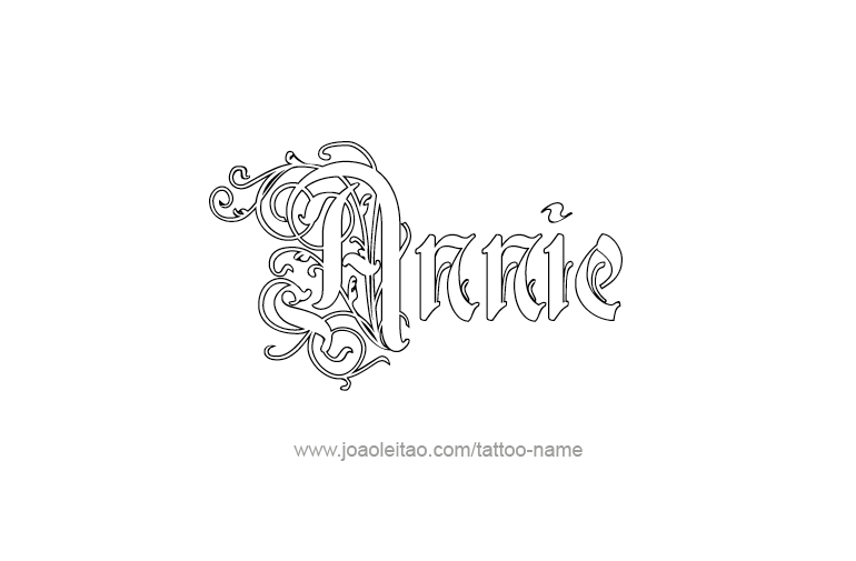 Tattoo Design  Name Annie   