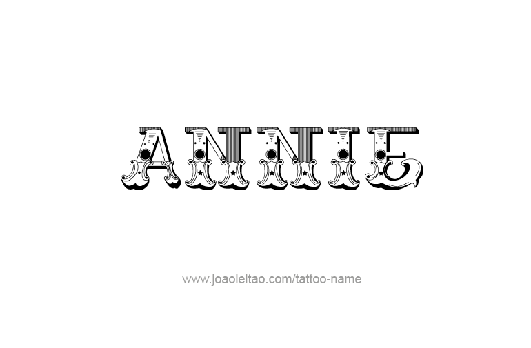 Tattoo Design  Name Annie   