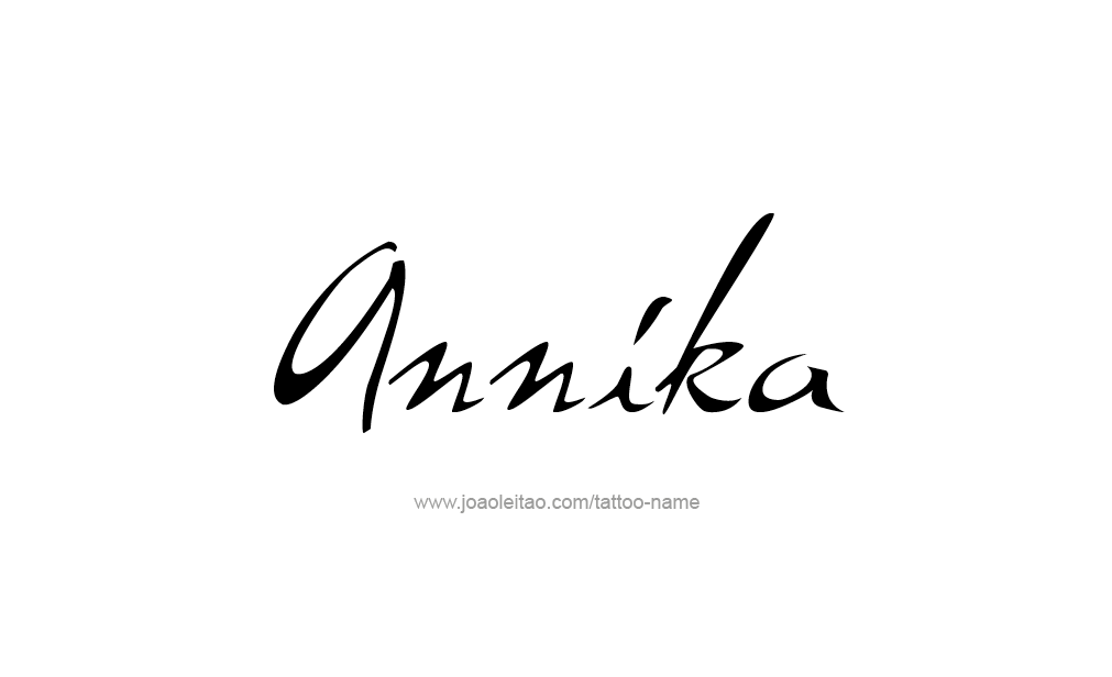 Tattoo Design  Name Annika   