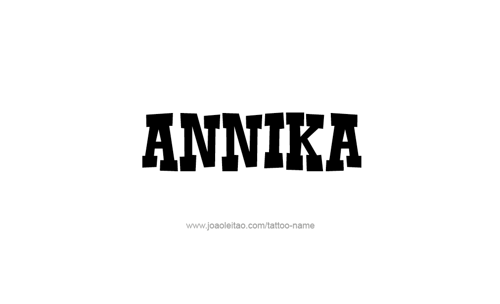 Tattoo Design  Name Annika   