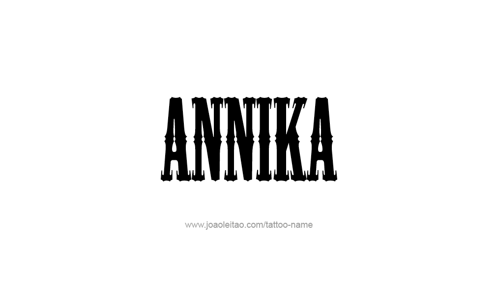 Tattoo Design  Name Annika   