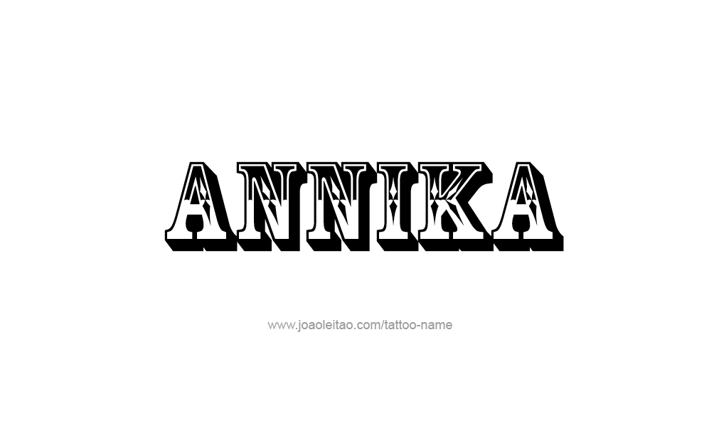 Tattoo Design  Name Annika   