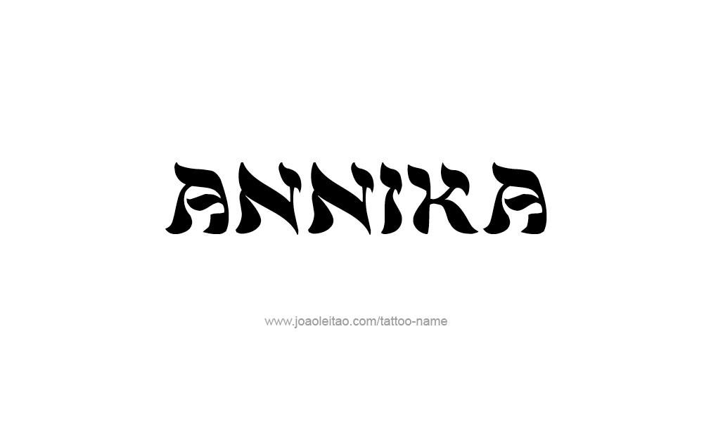 Tattoo Design  Name Annika   