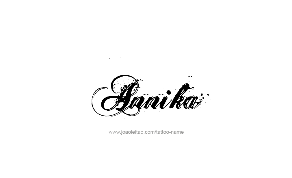 Tattoo Design  Name Annika   