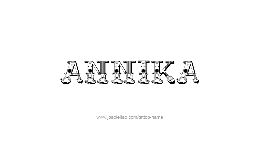 Tattoo Design  Name Annika   