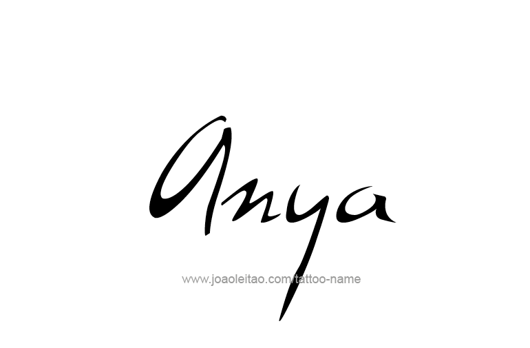 Tattoo Design  Name Anya   