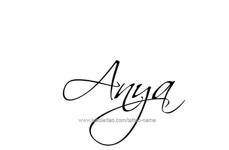 Tattoo Design  Name Anya   