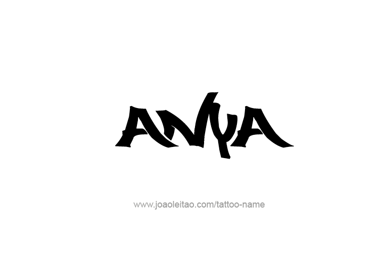 Tattoo Design  Name Anya   