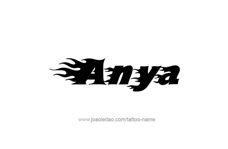 Tattoo Design  Name Anya   