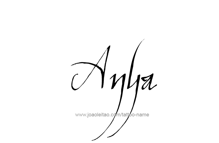 Tattoo Design  Name Anya   