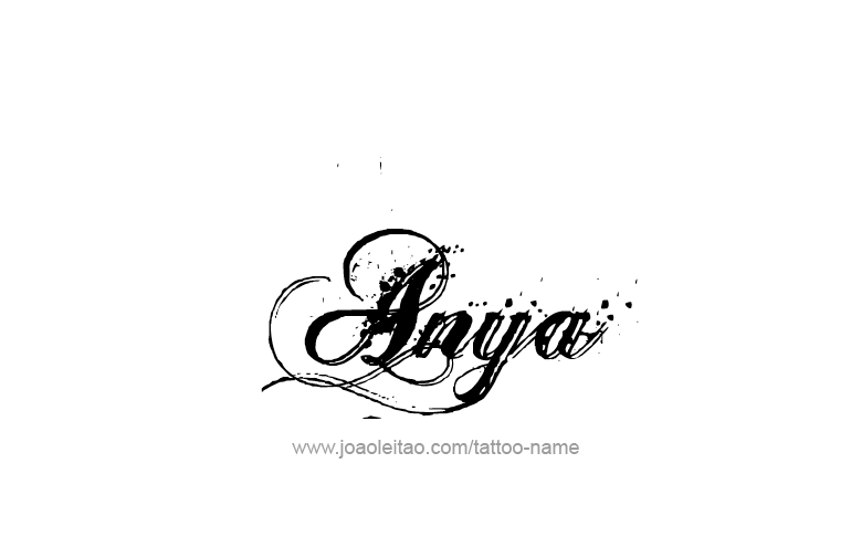 Tattoo Design  Name Anya   