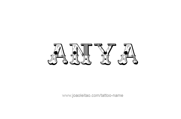 Tattoo Design  Name Anya   