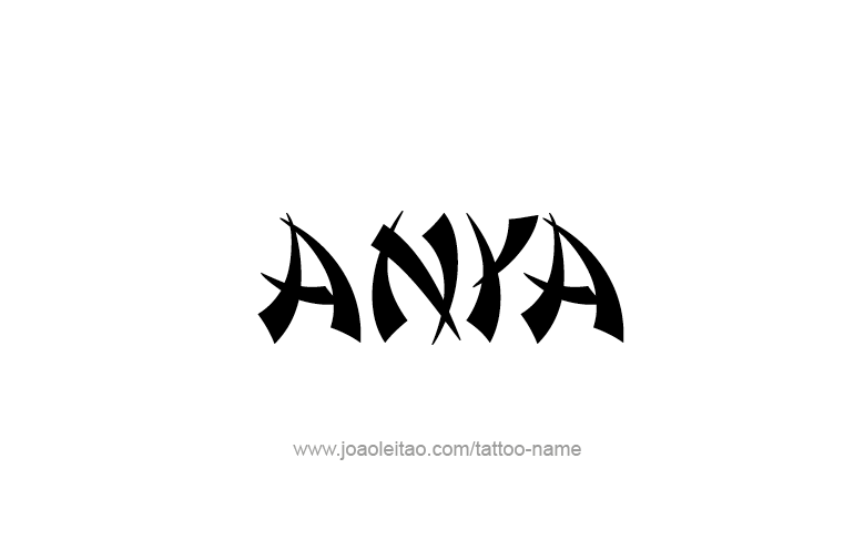 Tattoo Design  Name Anya