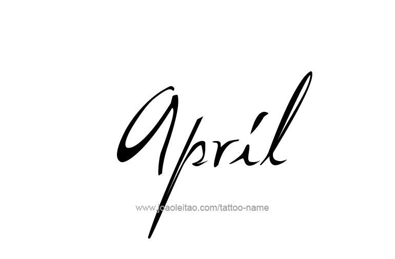 Tattoo Design  Name April   