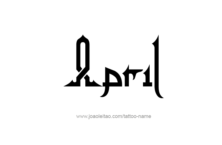 Tattoo Design  Name April   