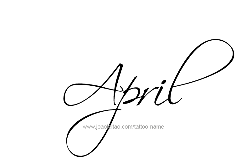 Tattoo Design  Name April   