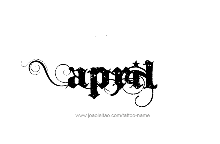 Tattoo Design  Name April   