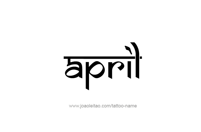 Tattoo Design  Name April   