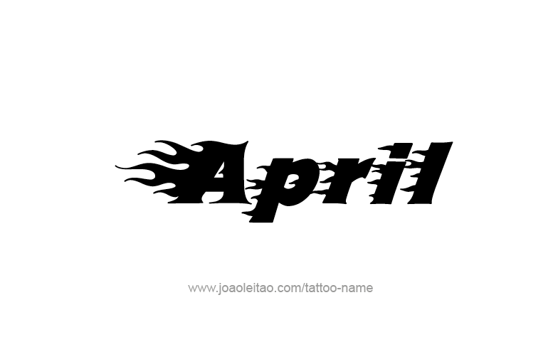 Tattoo Design  Name April   