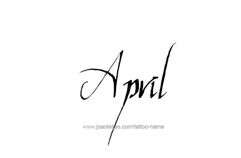 Tattoo Design  Name April   