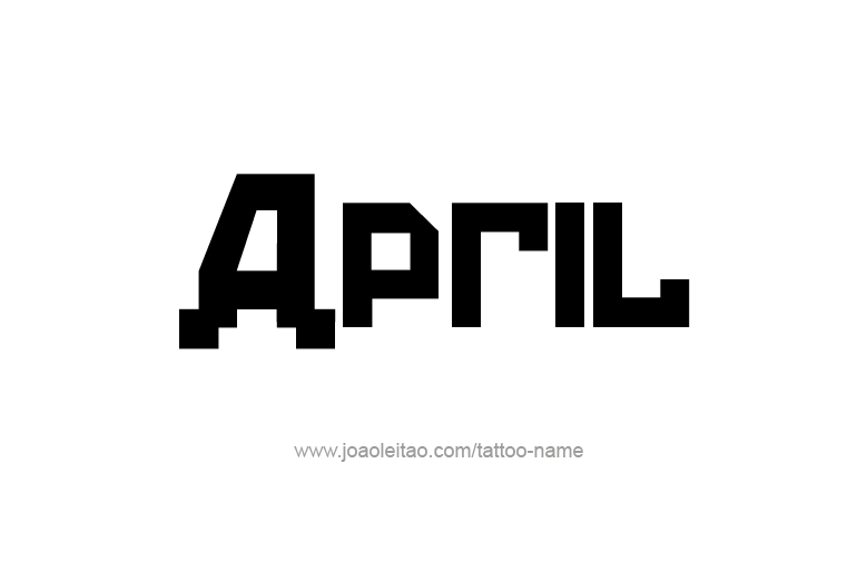 Tattoo Design  Name April   