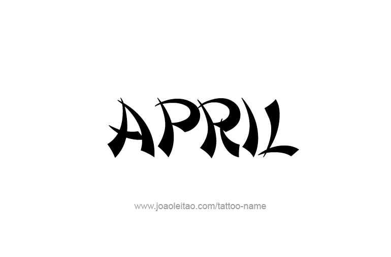 Tattoo Design  Name April