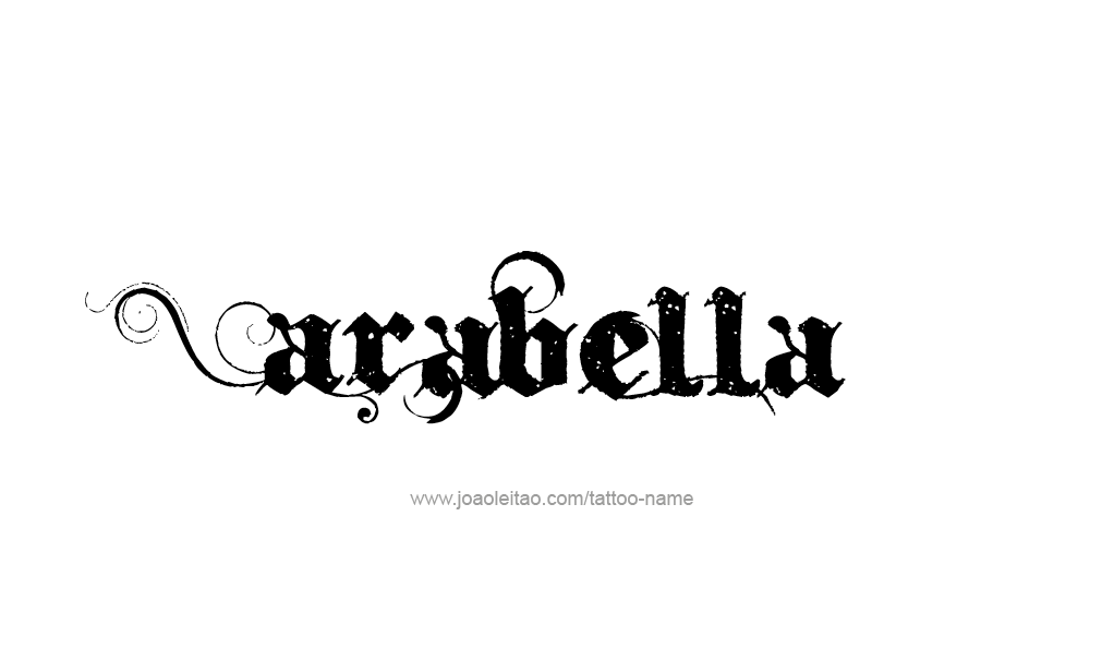 Tattoo Design  Name Arabella   