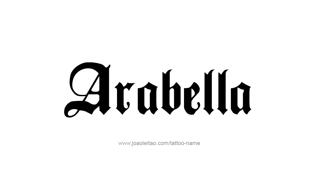 Tattoo Design  Name Arabella   