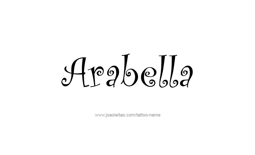 Tattoo Design  Name Arabella   