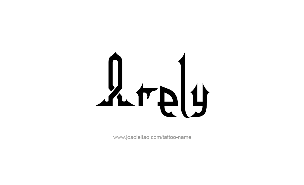 Tattoo Design  Name Arely   