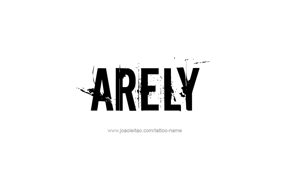 Tattoo Design  Name Arely   