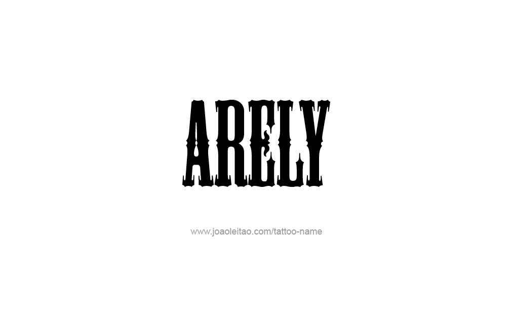 Tattoo Design  Name Arely   