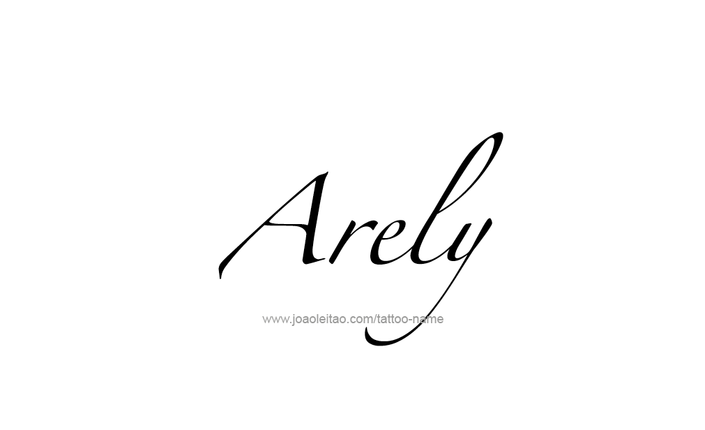 Tattoo Design  Name Arely   