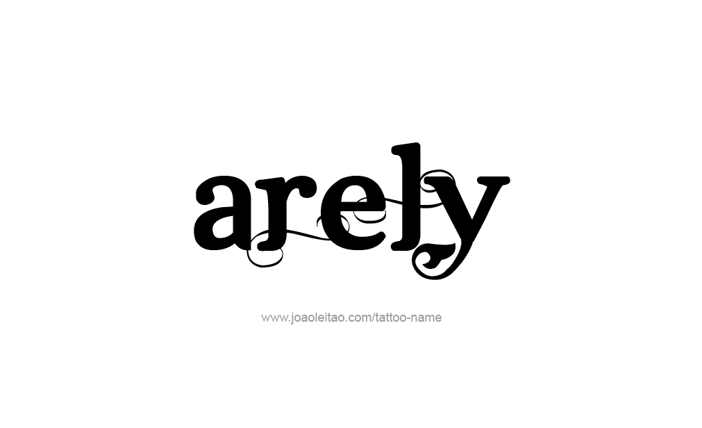 Tattoo Design  Name Arely   