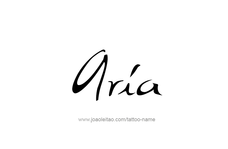 Tattoo Design  Name Aria   