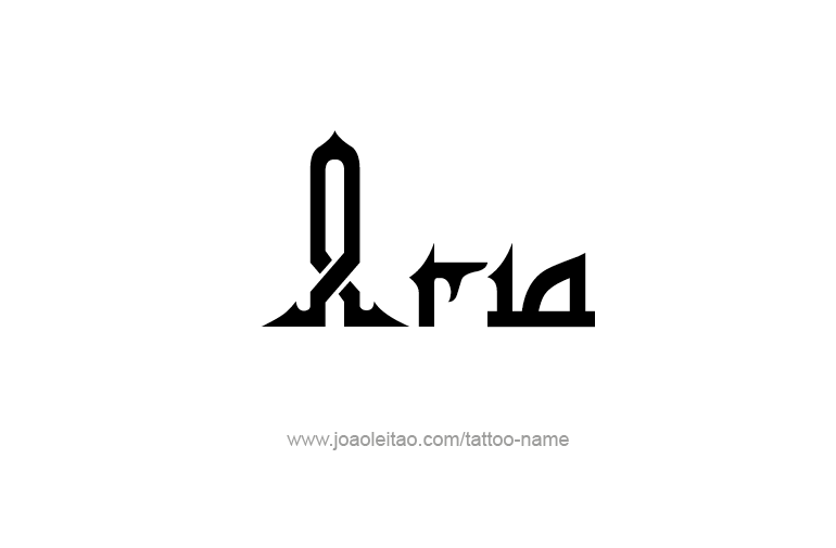 Tattoo Design  Name Aria   