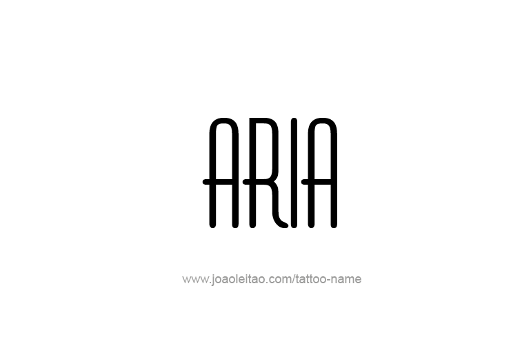 Tattoo Design  Name Aria   