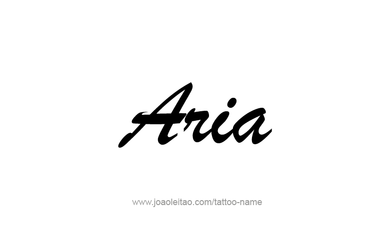 Tattoo Design  Name Aria   