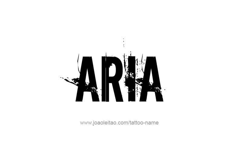 Tattoo Design  Name Aria   