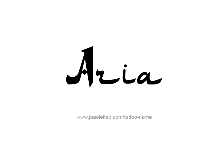 Tattoo Design  Name Aria   