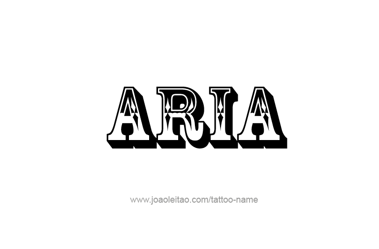 Tattoo Design  Name Aria   