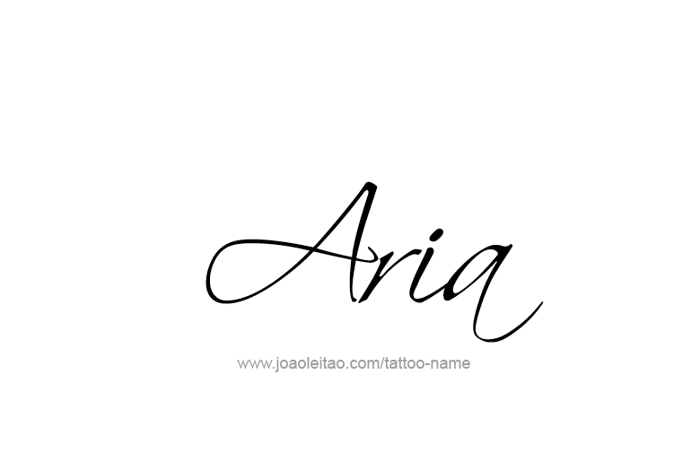 Tattoo Design  Name Aria   