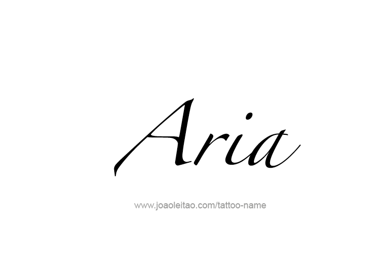 Tattoo Design  Name Aria   